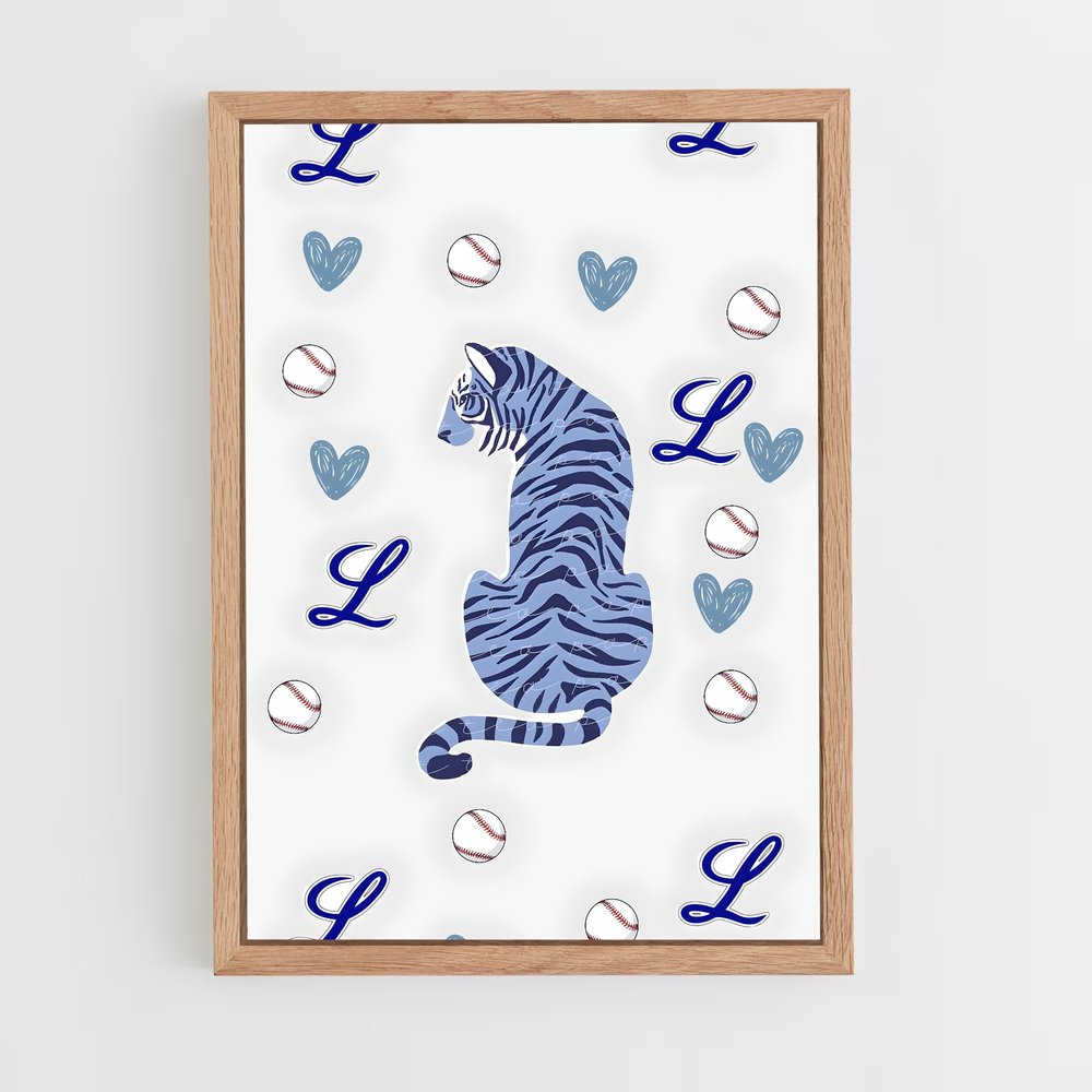 Poster Tigre Azur – affiche Baseball (vue 4)